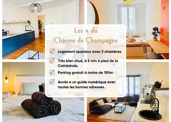 Le Charme De Champagne - Proche Centre - Spacieux 3 Chambres